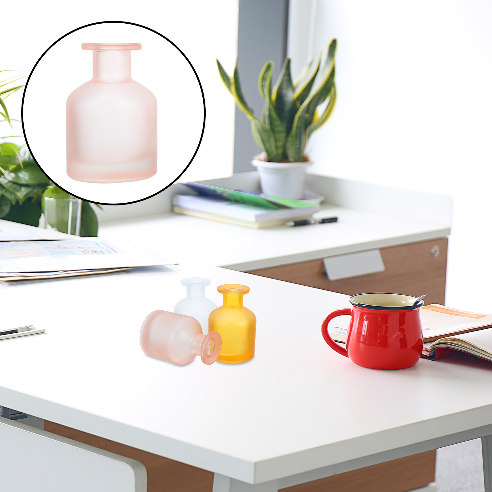 Home Fragrance Usa - 3Pcs Glass Aromatherapy Reed Diffuser Bottles